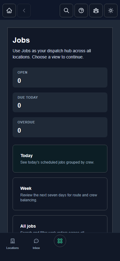 Jobs hub for field teams