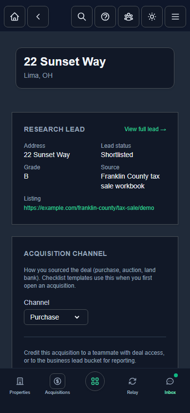 Deal detail & capital stack