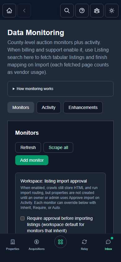 County monitoring