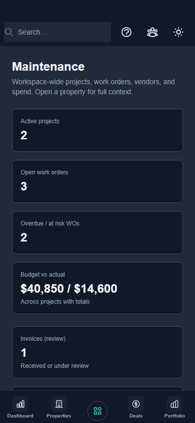 Projects & maintenance